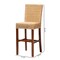 Baxton Studio Racquel Modern Bohemian Natural Rattan and Mahogany Wood Bar Stool 217-12735-ZORO - alternate 4
